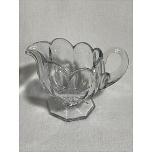 Heisey Pedestal Creamer /Pitcher Scalloped Top Vintage-Beautiful!